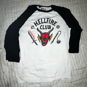 Hellfire club baseball tee